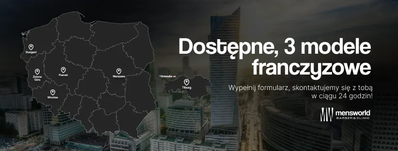 mapa miast z placowkami i 3 dostepne modele franczyzowe